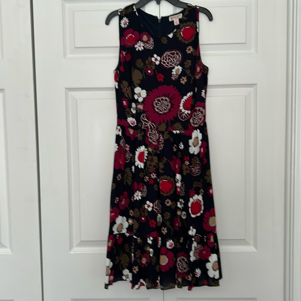 Brooks Brothers Red Fleece Floral Sleeveless Dress - Black and Red. Like new.